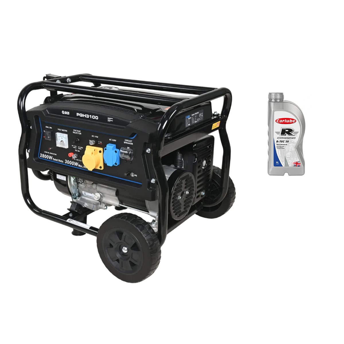 SGS 3.75 kVa Portable Petrol Generator with Wheel Kit 4 Stroke 7 HP With Oil